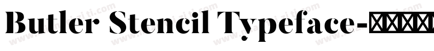 Butler Stencil Typeface字体转换
